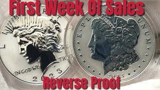 2023 Reverse Proof Morgan amp Peace Silver Dollars First Week of Sales  UNC amp Proof Sales Update [upl. by Shimberg608]