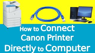 How to Connect Canon Copier Printer IR3300 or Xerox Machine Directly to PC Computer Laptop using LAN [upl. by Asillim]