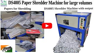 Paper Shredder Machine for large volumes  Mob 919870012462 919786115110 and 918169994717 [upl. by Erdne]