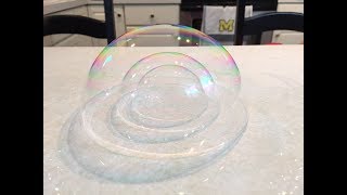 Bubble Inside A Bubble Simple Bubble Science Experiments For Kids [upl. by Ahsiekan]