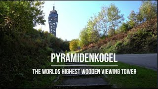 WALKING TOUR  Pyramidenkogel  The Worlds Highest Wooden Viewing Tower in Klagenfurt Austria [upl. by Yortal]