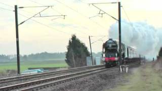 Tornado steam locomotive 60163 first main line passenger run quotPeppercorn Pioneerquot near Darlington [upl. by Jemine]