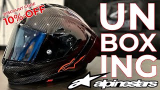 Unboxing  The New Alpinestars SR10 Supertech Limited Edition Helmet [upl. by Arlen]