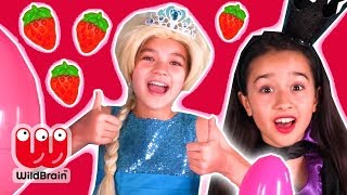 Strawberries Surprise Eggs amp Magic ⭐ Princesses In Real Life  Kiddyzuzaa Compilations  WildBrain [upl. by Ahseuqram128]