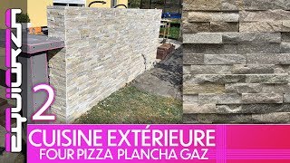 PROJET  Cuisine Extérieure  Mur pierre de parement  DIY Outdoor Kitchen Stone facing  PART 2 [upl. by Areic875]