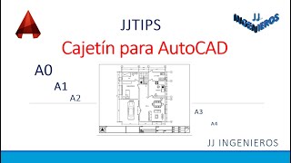 Cajetín para AutoCAD  JJTips  JJIngenieros [upl. by Sirromal384]