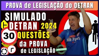 Simulado do DETRAN 2024 Exame legislação de trânsito 2024 30 Questões da Prova teórica do DETRAN [upl. by Dworman]