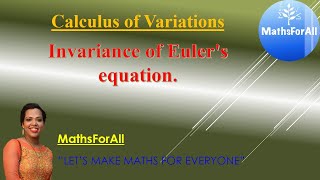 Mathsforall Lecture 15 Invariance of Eulers equation [upl. by Merrilee237]