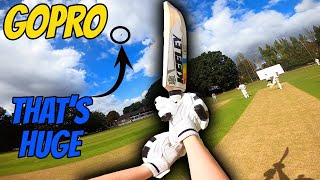 MASSIVE 6 CAUGHT ON GOPRO POV Opening Batsman Helmet Cam  Cricket Highlights [upl. by Gonagle564]