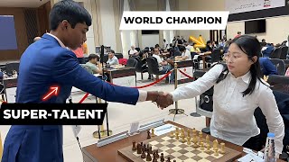 Praggnanandhaa takes on the World Champion Ju Wenjun Final Moments  6th Sharjah Masters [upl. by Eltsryk]