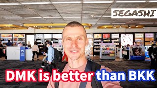 Why Don Muang Airport Bangkok DMK is better than Suvarnabhumi Airport BKK Thailand Travel Vlog [upl. by Loralie696]