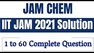 IIT JAM 2021 Chemistry Solution IIT JAM 2023 Chemistry Preparation JAM Previous Year Question Paper [upl. by Martguerita910]