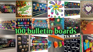 100 bulletin board ideas School decorations Soft boards [upl. by Jurgen]