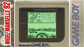 NIGEL MANSELLs World Championship Game Boy 1992 Gameplay Shortplay [upl. by Marissa911]