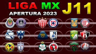 FECHAS HORARIOS Y CANALES PARA LA JORNADA 11 DE LA LIGA MX APERTURA 2023 [upl. by Benenson]