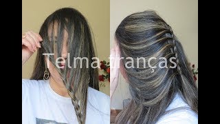 Trança Embutida pela frente penteado para fazer sozinha  Telma tranças [upl. by Arracahs174]