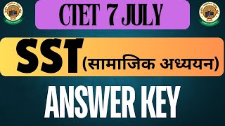 CTET EXAM 7 JULY 2024 SST ANSWER KEY SOCIAL STUDIES ANSWER KEYSST PAPER 2 SOLUTION [upl. by Asilahs]