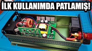 İLK KULLANIMDA PATLAMIŞ 1500 WATT INVERTER [upl. by Leicam]