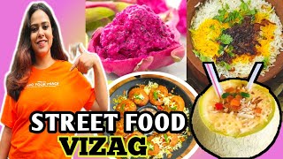 Must Try Street Foods Of Vizag  Egg Kulfi Pot Biryani Dragon Fruit Icecream streetfood vlog [upl. by Ranique137]