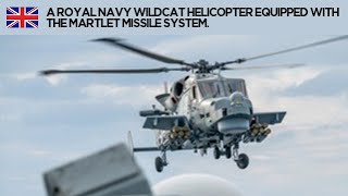 A Royal Navy Wildcat helicopter equipped with the Martlet missile system [upl. by Pelag297]