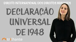 O Direito Internacional dos Direitos Humanos  Declaração Universal de 1948 [upl. by Hansen811]