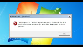 حل مشكلة The program cant start because api ms win crt runtime I 1 O [upl. by Aliled274]