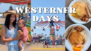 【Red Deers Stampede】Westerner Days Lacombe Days pancake breakfasts  カナダ田舎夏祭りvlog 🤠 [upl. by Aiuqal]