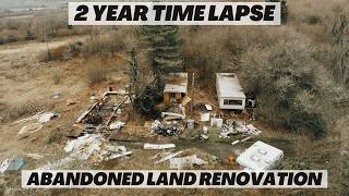 2 YEARS OFF GRID Everything we built on our abandoned land Renovation TIME LAPSE [upl. by Leviralc734]