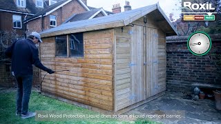 How to waterproof a garden shed  Roxil Wood Protection Liquid [upl. by Nore]