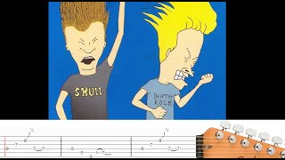 Beavis and Butthead Theme  Guitar Tab Tabulature [upl. by Ciapas162]