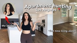 APARTMENT HUNTING IN LA my first time living alone [upl. by Rivard]