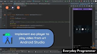 How to implement ExoPlayer to play video from URL in Android Studio [upl. by Aneeras]