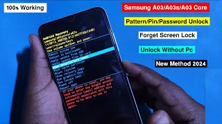 Forget PasswordPinPattern Samsung A03A03sA03 Core Without Pc  Samsung A03s Hard Reset Unlock [upl. by Halihs]