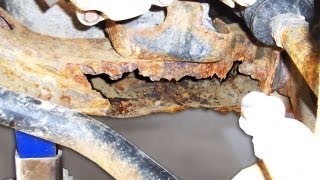 Reasonable DIY rust repair on a vehicle subframe unibody or frame [upl. by Anilatac]