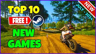 TOP 10 NEW Free Steam Games to Play July 2024 [upl. by Arianie854]