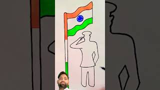 Tiranga indianarmy saluteindian independenceday independencedayart artistarmy artjiya alvi [upl. by Niloc626]