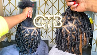 QTHEBRAIDER Men Triangle Part Double Strand Twists Easy amp Straight to the Point [upl. by Avis]