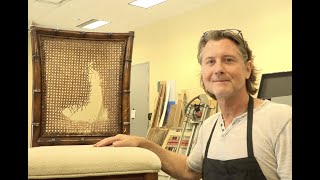 Replacing and Staining Chair Back Caning [upl. by Forrest]