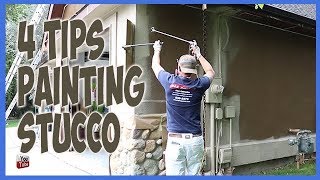 4 Secret Painting Tips To Paint Stucco [upl. by Oaoj183]