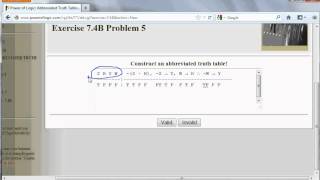 Logic5 Abbreviated Truth Tables [upl. by Ailed]