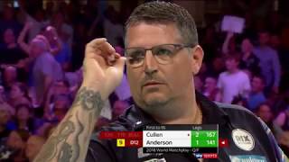 NINEDARTER Gary Anderson vs Joe Cullen  2018 BetVictor World Matchplay [upl. by Granny534]