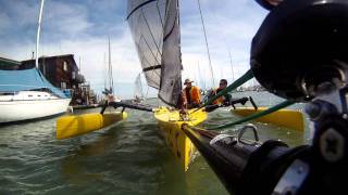 Boat  Sailing a Weta trimaran [upl. by Nader502]