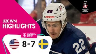 USA  Schweden  Highlights Spiel um Platz 3  IIHF U20 EishockeyWM 2023  MAGENTA SPORT [upl. by Annahgiel145]