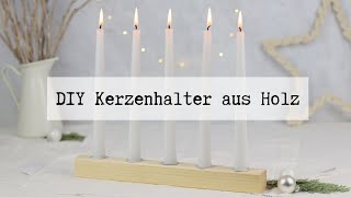 DIY  minimalistischen Kerzenhalter aus Holz einfach selber machen [upl. by Ozan837]