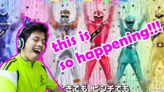 REACTING TO SUPER SENTAI ENDING PART 2 Gaoranger  Kiramager [upl. by Sontag755]