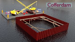 How Underwater Construction is done  Coffer dams explained [upl. by Anitnelav410]