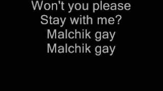 Lyrics to Malchik Gay by tATu [upl. by Einiar]