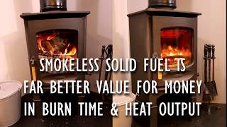 Wood vs Coal on a Multifuel Stove [upl. by Tobie]