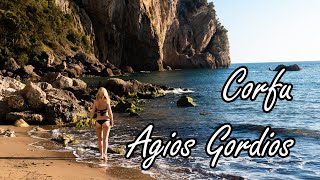 Corfu Island Greece  Agios Gordios seaside resort travel video  island life summer travel vlog [upl. by Donall22]