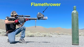 flamethrower at a Full Oxygen tank [upl. by Kuehn]